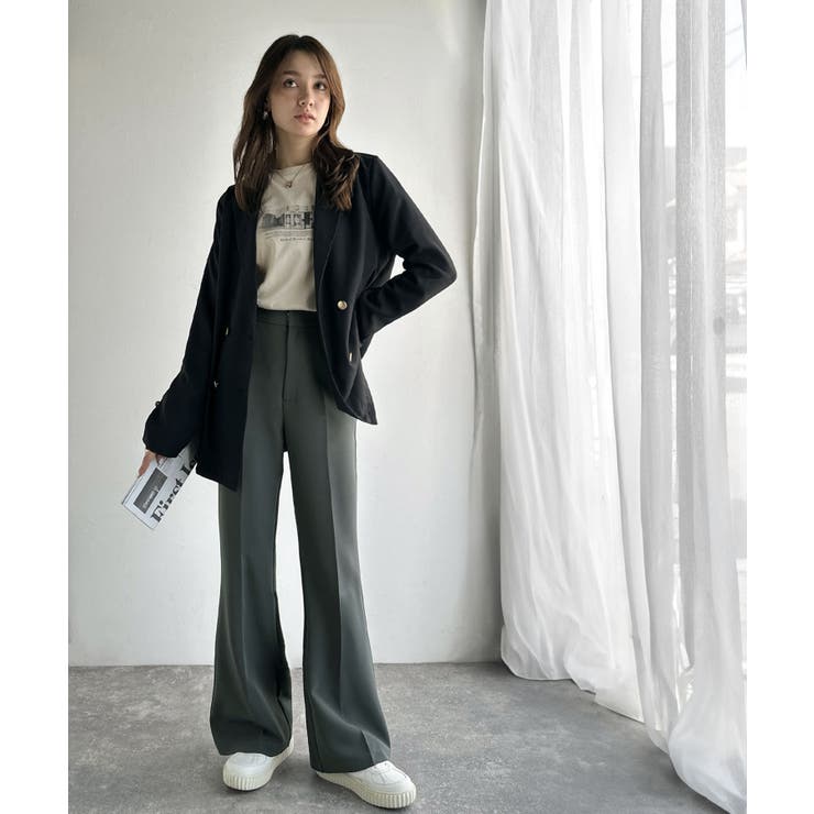 【UVカット・防しわ機能】洗濯機OKの最強アイテム！美脚シルエットフレアパンツ | Classical Elf  | 詳細画像13 