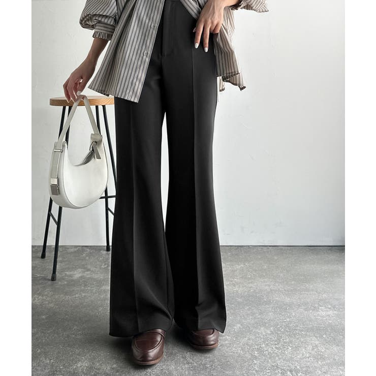 【UVカット・防しわ機能】洗濯機OKの最強アイテム！美脚シルエットフレアパンツ | Classical Elf  | 詳細画像5 