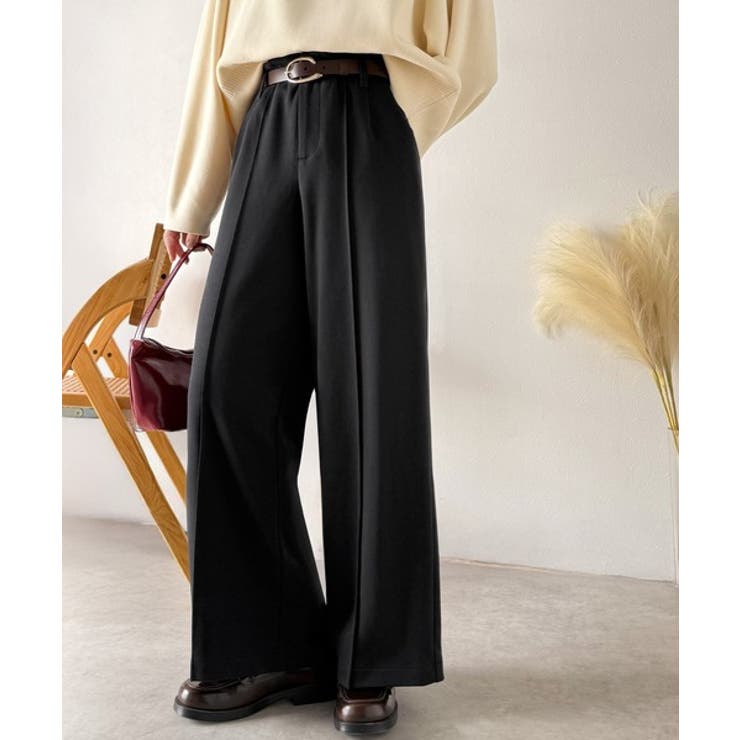 美脚もこなれ感も両立！大人の洒落ワイドが主役になる、ブラッシュドジャージハイウエ… | Classical Elf  | 詳細画像7 