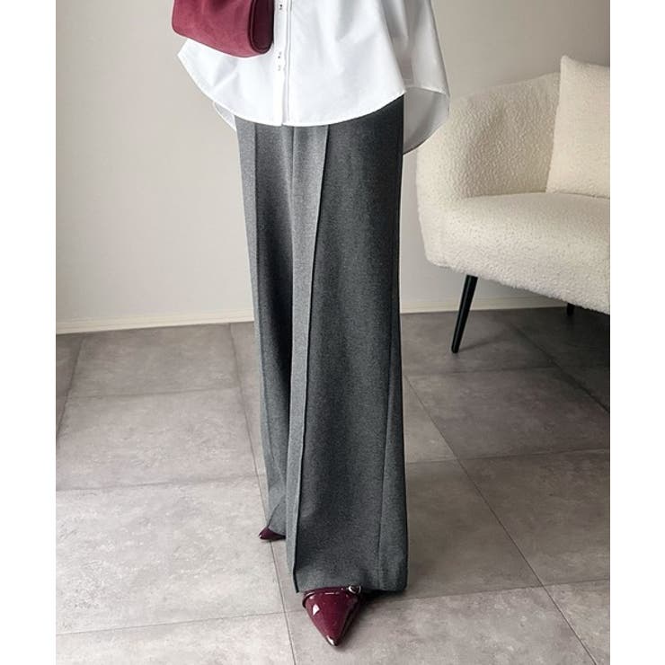 美脚もこなれ感も両立！大人の洒落ワイドが主役になる、ブラッシュドジャージハイウエ… | Classical Elf  | 詳細画像11 