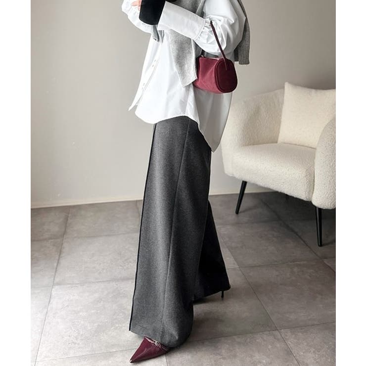 美脚もこなれ感も両立！大人の洒落ワイドが主役になる、ブラッシュドジャージハイウエ… | Classical Elf  | 詳細画像12 