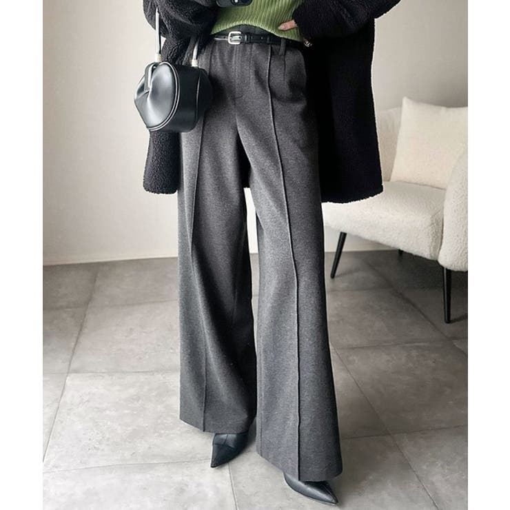 美脚もこなれ感も両立！大人の洒落ワイドが主役になる、ブラッシュドジャージハイウエ… | Classical Elf  | 詳細画像13 