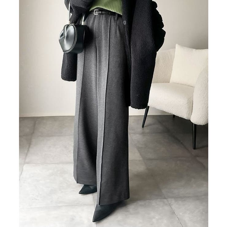 美脚もこなれ感も両立！大人の洒落ワイドが主役になる、ブラッシュドジャージハイウエ… | Classical Elf  | 詳細画像14 