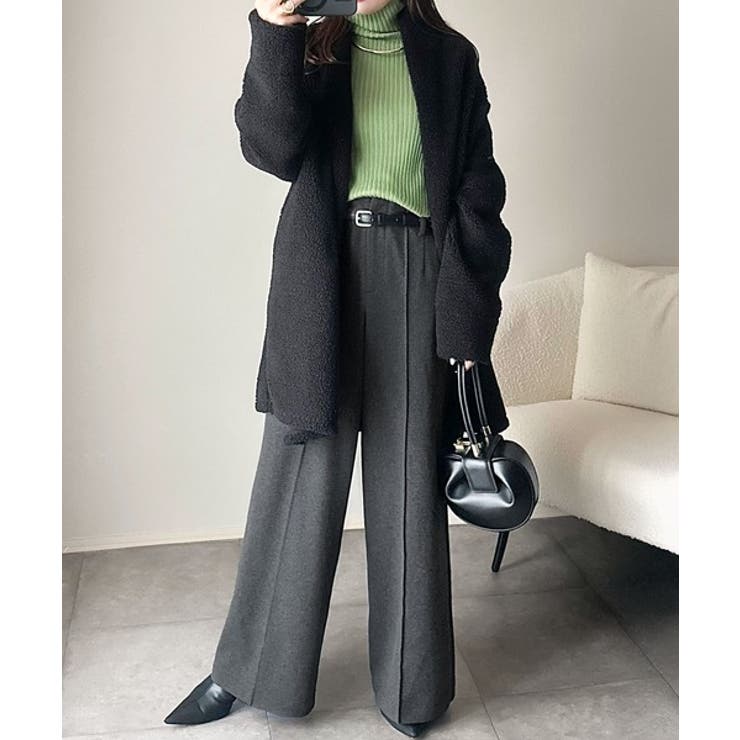 美脚もこなれ感も両立！大人の洒落ワイドが主役になる、ブラッシュドジャージハイウエ… | Classical Elf  | 詳細画像15 