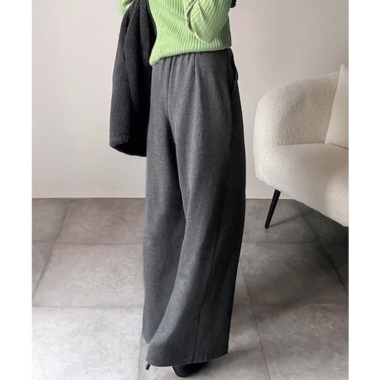 美脚もこなれ感も両立！大人の洒落ワイドが主役になる、ブラッシュドジャージハイウエ… | Classical Elf  | 詳細画像16 