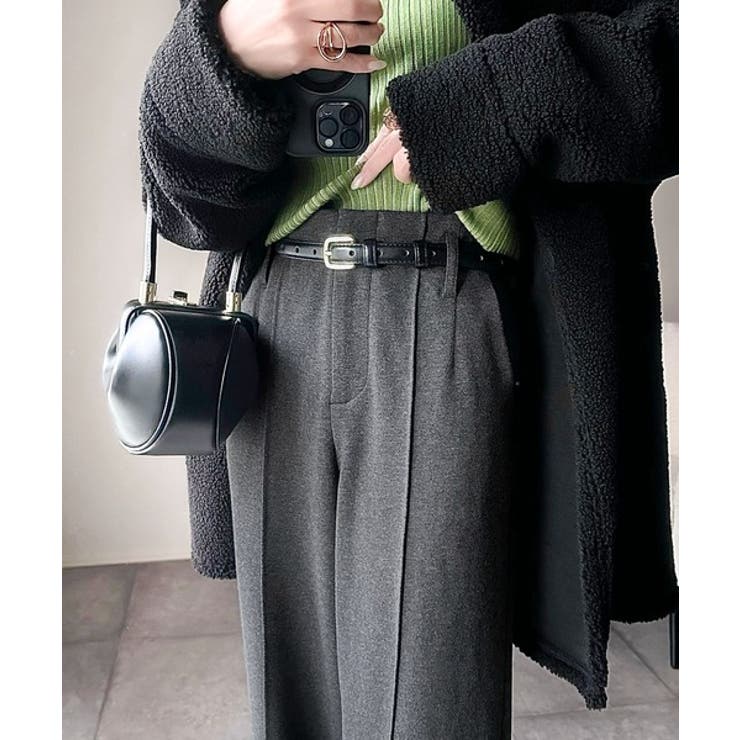 美脚もこなれ感も両立！大人の洒落ワイドが主役になる、ブラッシュドジャージハイウエ… | Classical Elf  | 詳細画像17 