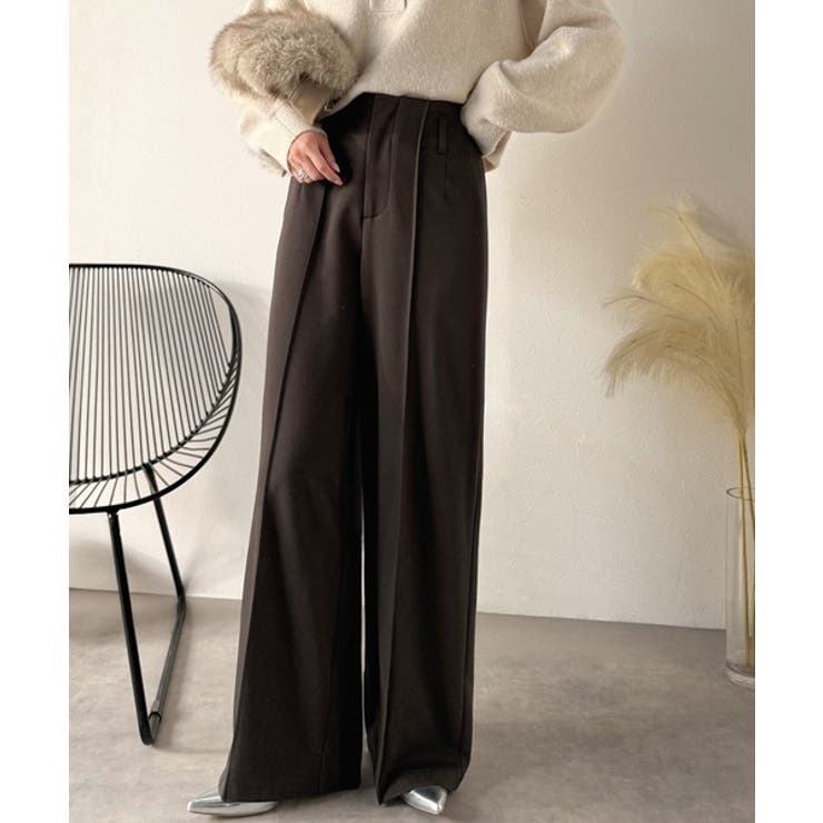 美脚もこなれ感も両立！大人の洒落ワイドが主役になる、ブラッシュドジャージハイウエ… | Classical Elf  | 詳細画像18 