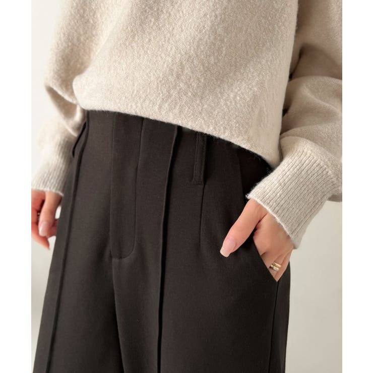 美脚もこなれ感も両立！大人の洒落ワイドが主役になる、ブラッシュドジャージハイウエ… | Classical Elf  | 詳細画像23 