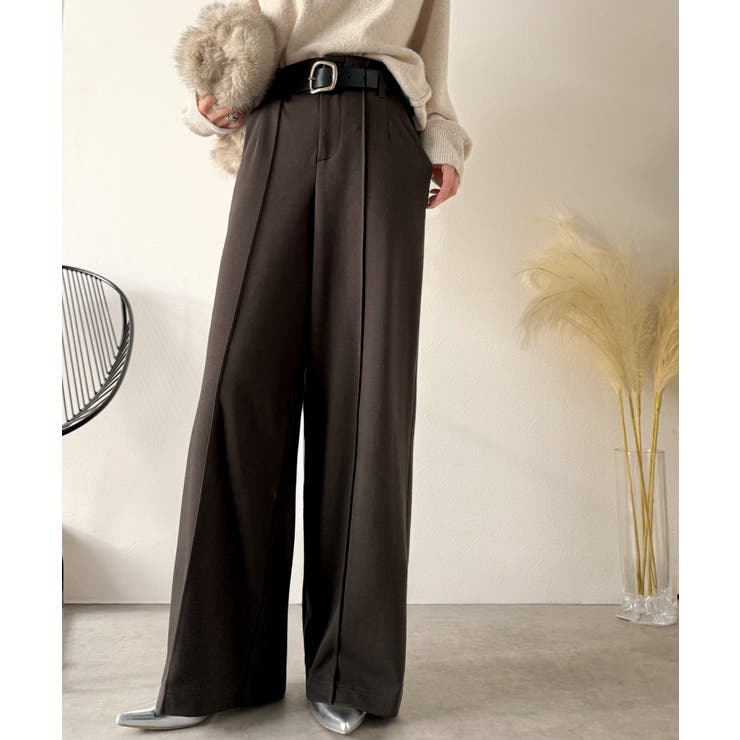 美脚もこなれ感も両立！大人の洒落ワイドが主役になる、ブラッシュドジャージハイウエ… | Classical Elf  | 詳細画像29 