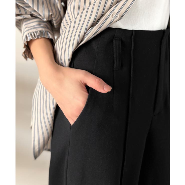 美脚もこなれ感も両立！大人の洒落ワイドが主役になる、ブラッシュドジャージハイウエ… | Classical Elf  | 詳細画像35 