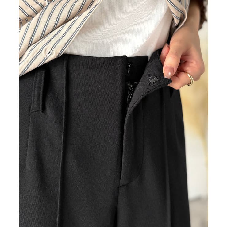 美脚もこなれ感も両立！大人の洒落ワイドが主役になる、ブラッシュドジャージハイウエ… | Classical Elf  | 詳細画像36 