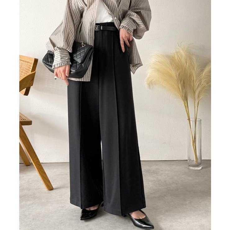 美脚もこなれ感も両立！大人の洒落ワイドが主役になる、ブラッシュドジャージハイウエ… | Classical Elf  | 詳細画像1 