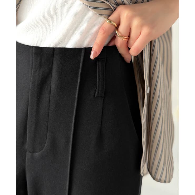 美脚もこなれ感も両立！大人の洒落ワイドが主役になる、ブラッシュドジャージハイウエ… | Classical Elf  | 詳細画像37 