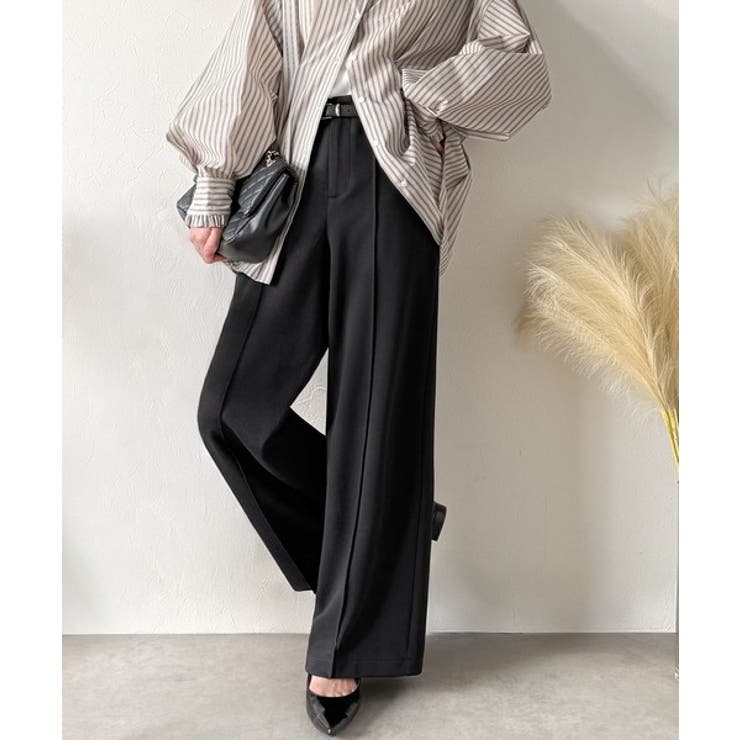 美脚もこなれ感も両立！大人の洒落ワイドが主役になる、ブラッシュドジャージハイウエ… | Classical Elf  | 詳細画像2 