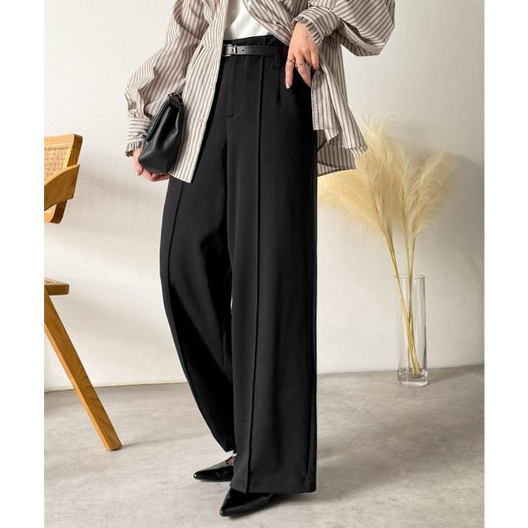 美脚もこなれ感も両立！大人の洒落ワイドが主役になる、ブラッシュドジャージハイウエ… | Classical Elf  | 詳細画像4 