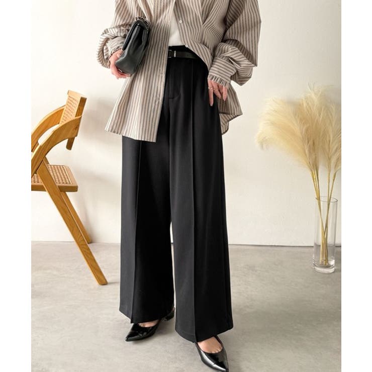 美脚もこなれ感も両立！大人の洒落ワイドが主役になる、ブラッシュドジャージハイウエ… | Classical Elf  | 詳細画像5 