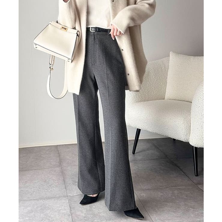 杢チャコール | エレガントなフレアシルエットで、スタイルアップを実現！ブラッシュドジャージーセミ… | Classical Elf 