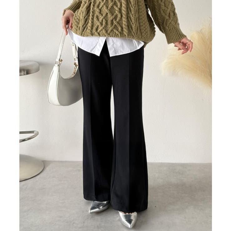 エレガントなフレアシルエットで、スタイルアップを実現！ブラッシュドジャージーセミ… | Classical Elf  | 詳細画像2 