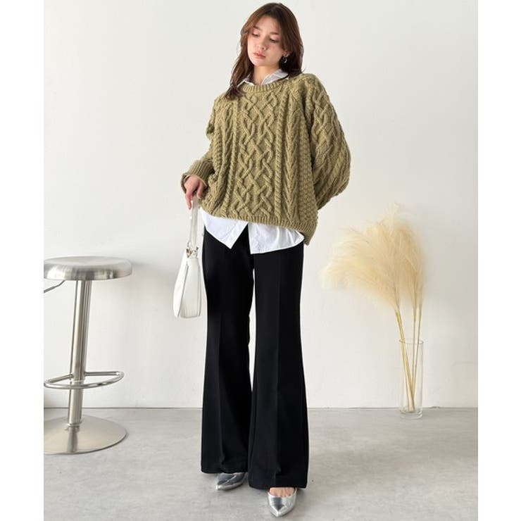 エレガントなフレアシルエットで、スタイルアップを実現！ブラッシュドジャージーセミ… | Classical Elf  | 詳細画像3 