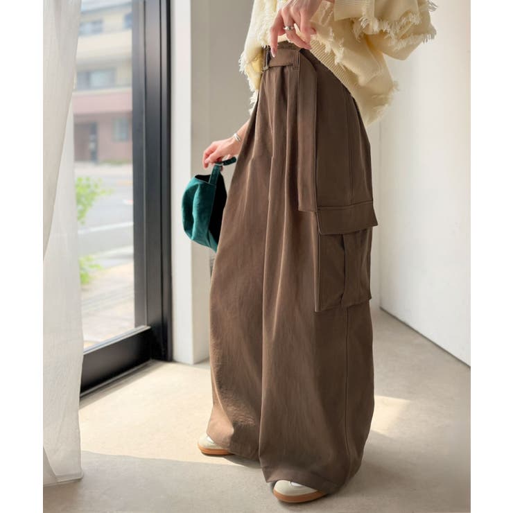 一着で、ラフなのにキレイを叶える◎2タックロングベルト付きカーゴパンツ | Classical Elf  | 詳細画像17 