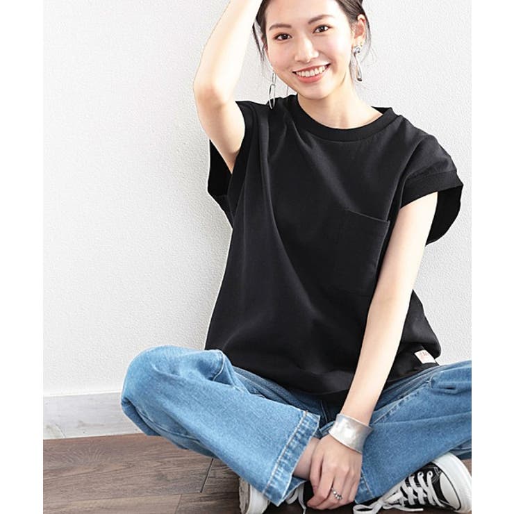 綿100％USAコットン。大人カジュアルポケットTシャツ[品番