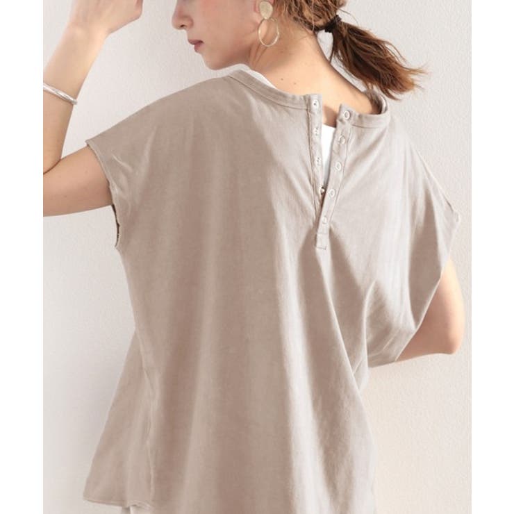 綿100％ 絶妙ヴィンテージ。スノーウォッシュ加工2wayヘンリーTシャツ。 | Classical Elf  | 詳細画像10 