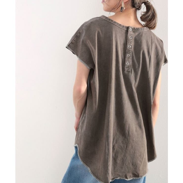 綿100％ 絶妙ヴィンテージ。スノーウォッシュ加工2wayヘンリーTシャツ。 | Classical Elf  | 詳細画像15 