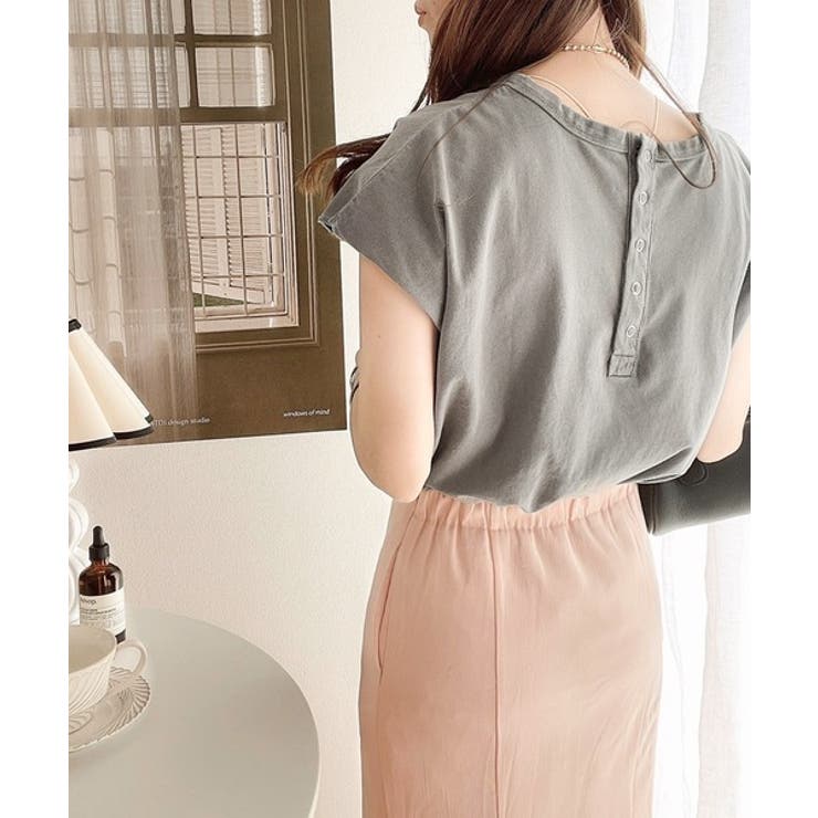 綿100％ 絶妙ヴィンテージ。スノーウォッシュ加工2wayヘンリーTシャツ。 | Classical Elf  | 詳細画像3 