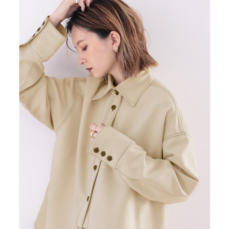 最新入荷 シャツ ブラウス セットアップがキマる 配色ステッチオーバーシャツ Dprd Jatimprov Go Id