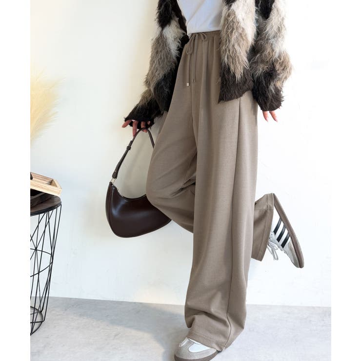 裏ピーチ起毛！＋3度に包まれて。暖かコットンイージーフレアパンツ | Classical Elf  | 詳細画像20 