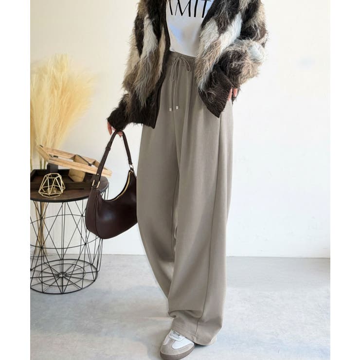 裏ピーチ起毛！＋3度に包まれて。暖かコットンイージーフレアパンツ | Classical Elf  | 詳細画像21 