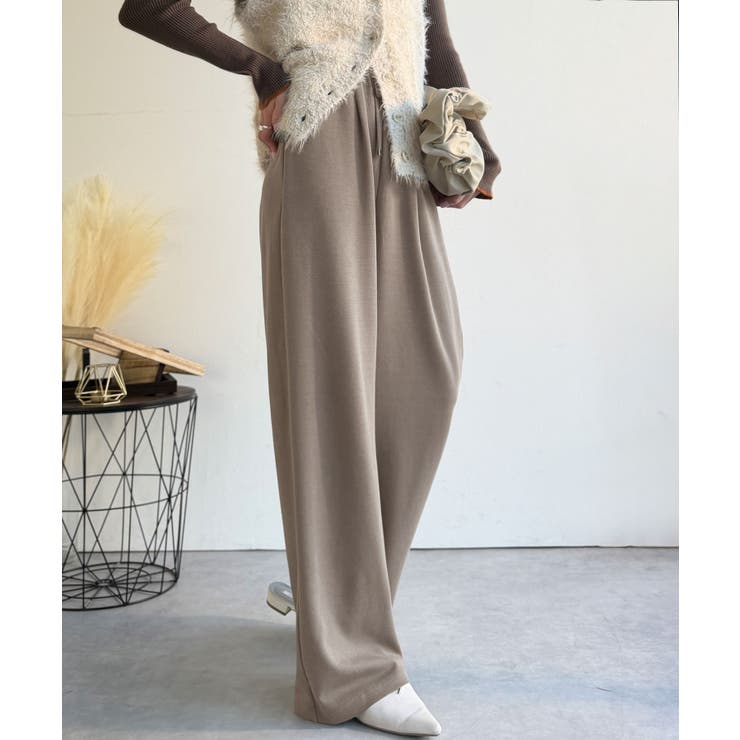 裏ピーチ起毛！＋3度に包まれて。暖かコットンイージーフレアパンツ | Classical Elf  | 詳細画像23 