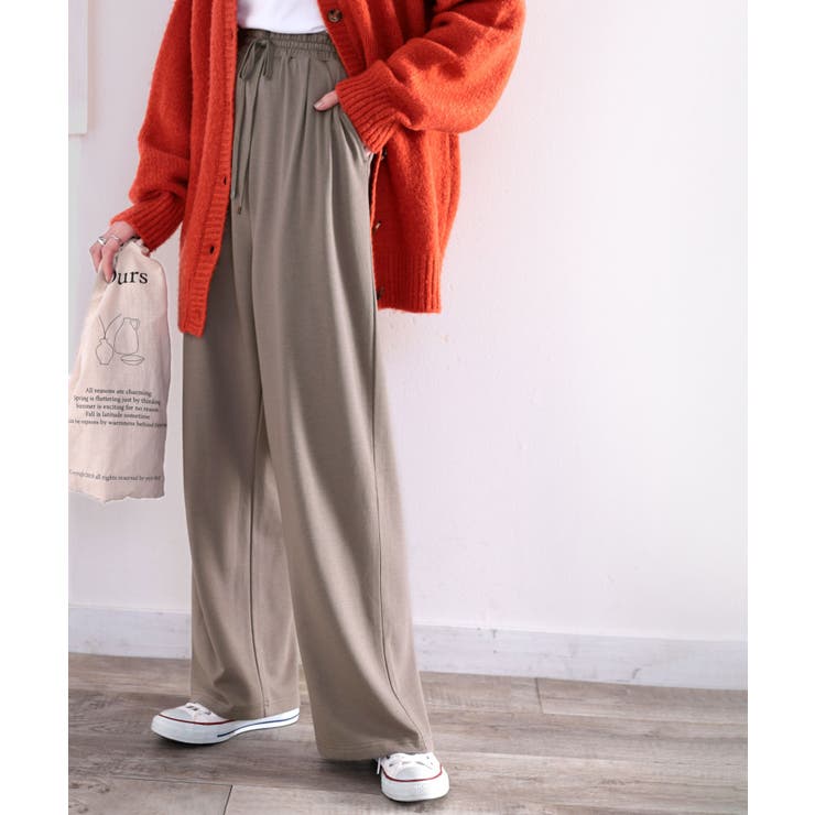 裏ピーチ起毛！＋3度に包まれて。暖かコットンイージーフレアパンツ | Classical Elf  | 詳細画像25 