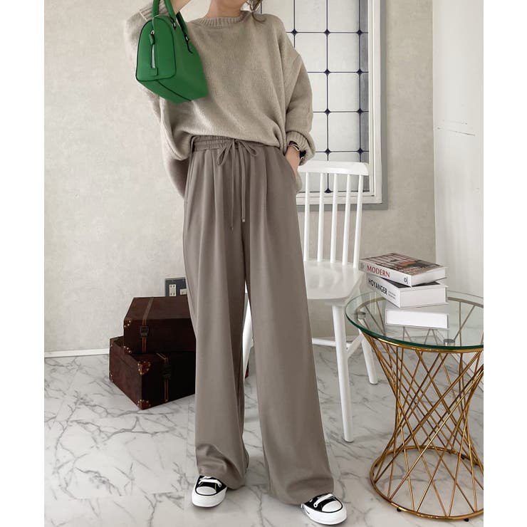 裏ピーチ起毛！＋3度に包まれて。暖かコットンイージーフレアパンツ | Classical Elf  | 詳細画像28 