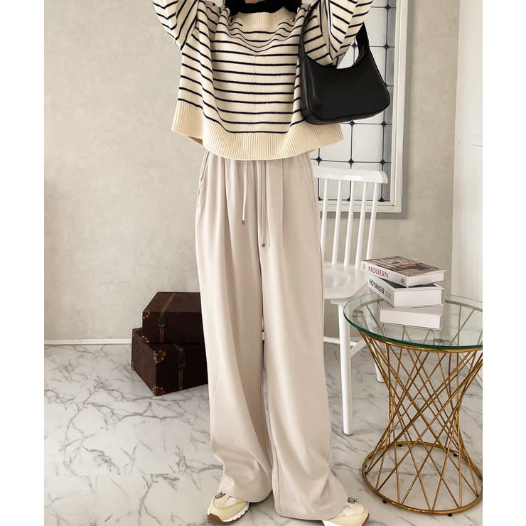 裏ピーチ起毛！＋3度に包まれて。暖かコットンイージーフレアパンツ | Classical Elf  | 詳細画像36 