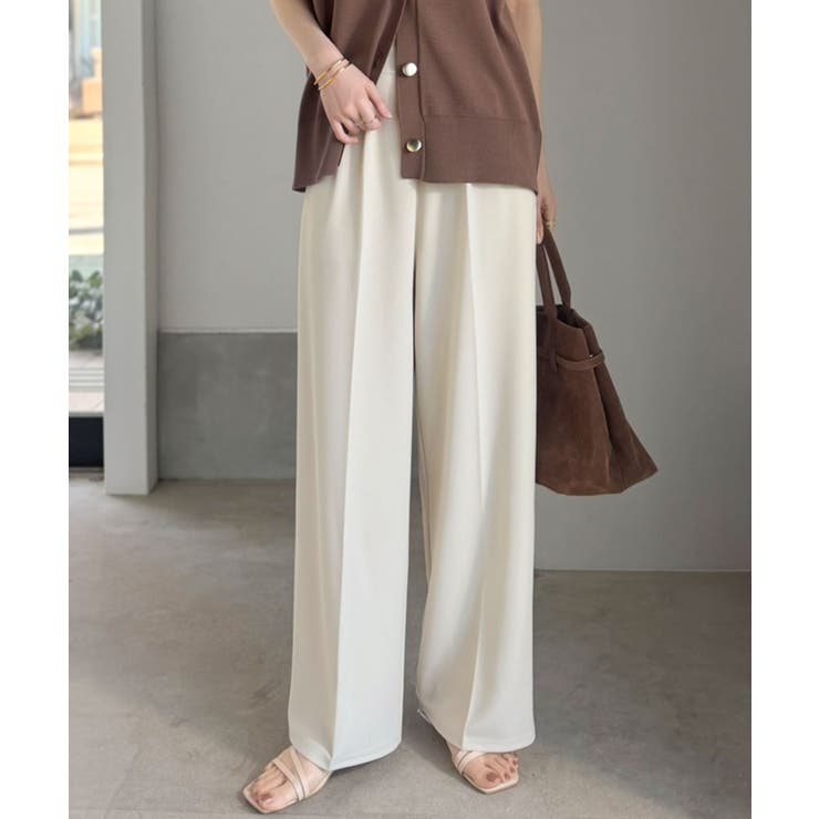 【2点セット】さらっと素材で上品に決まる。ダブルテーラードジレ×タックパンツセッ… | Classical Elf  | 詳細画像9 