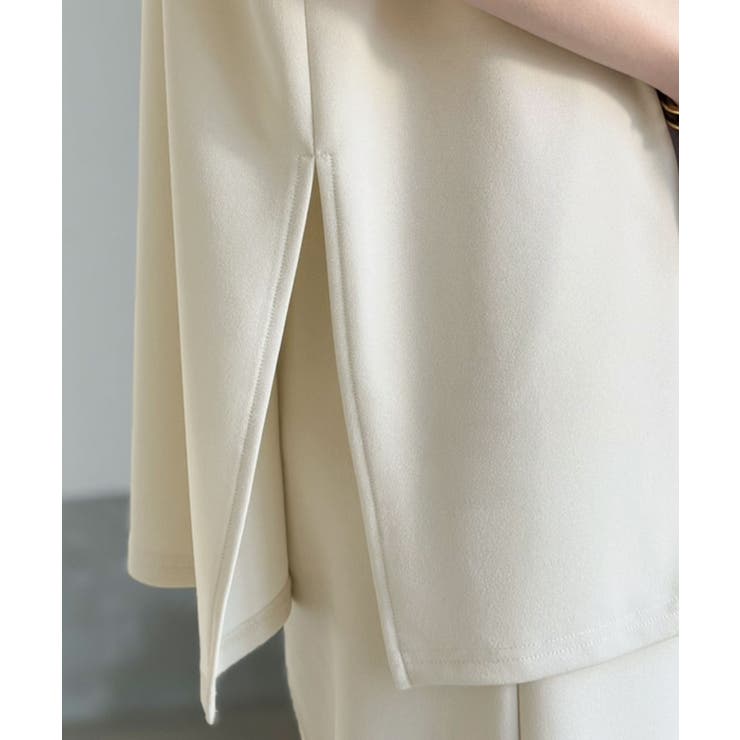 【2点セット】さらっと素材で上品に決まる。ダブルテーラードジレ×タックパンツセッ… | Classical Elf  | 詳細画像26 