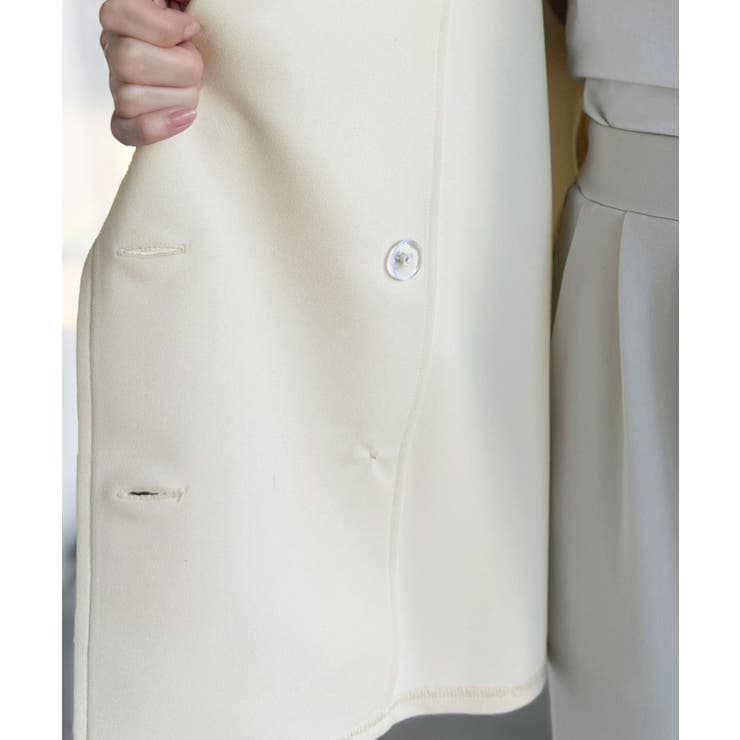 【2点セット】さらっと素材で上品に決まる。ダブルテーラードジレ×タックパンツセッ… | Classical Elf  | 詳細画像27 