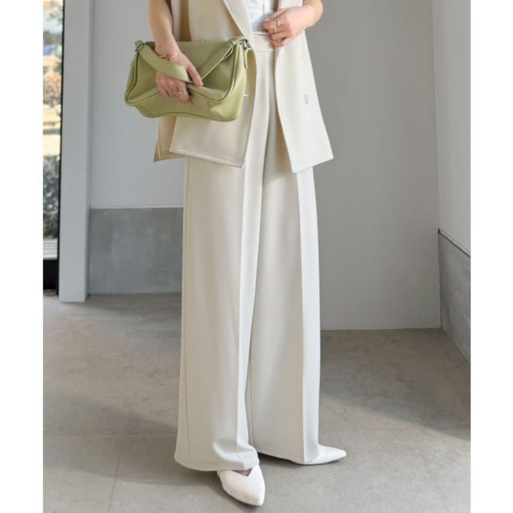 【2点セット】さらっと素材で上品に決まる。ダブルテーラードジレ×タックパンツセッ… | Classical Elf  | 詳細画像7 