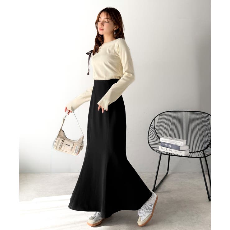 フレアシルエットで360度美人見え♪ダブルクロス素材バックシャーリングマーメイド… | Classical Elf  | 詳細画像13 