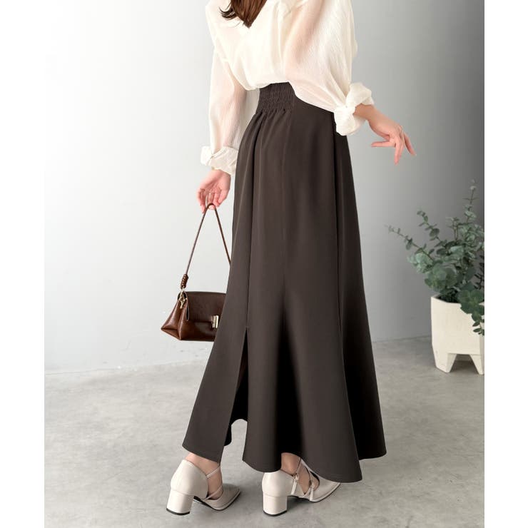 フレアシルエットで360度美人見え♪ダブルクロス素材バックシャーリングマーメイド… | Classical Elf  | 詳細画像19 