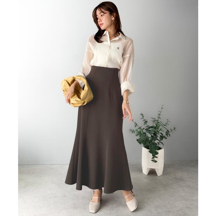 フレアシルエットで360度美人見え♪ダブルクロス素材バックシャーリングマーメイド… | Classical Elf  | 詳細画像20 