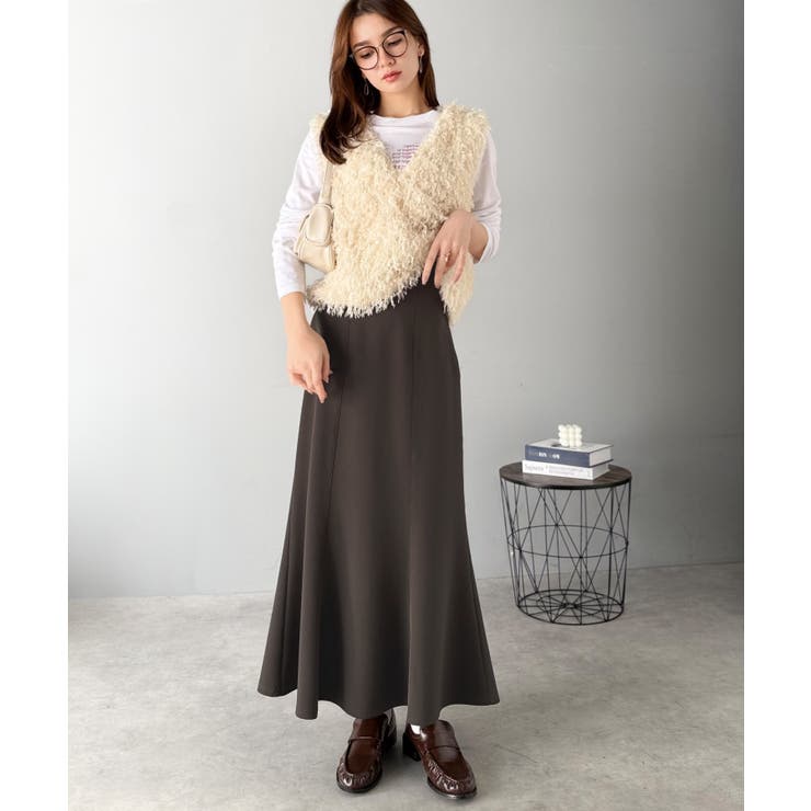 フレアシルエットで360度美人見え♪ダブルクロス素材バックシャーリングマーメイド… | Classical Elf  | 詳細画像22 