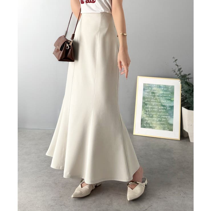 フレアシルエットで360度美人見え♪ダブルクロス素材バックシャーリングマーメイド… | Classical Elf  | 詳細画像4 