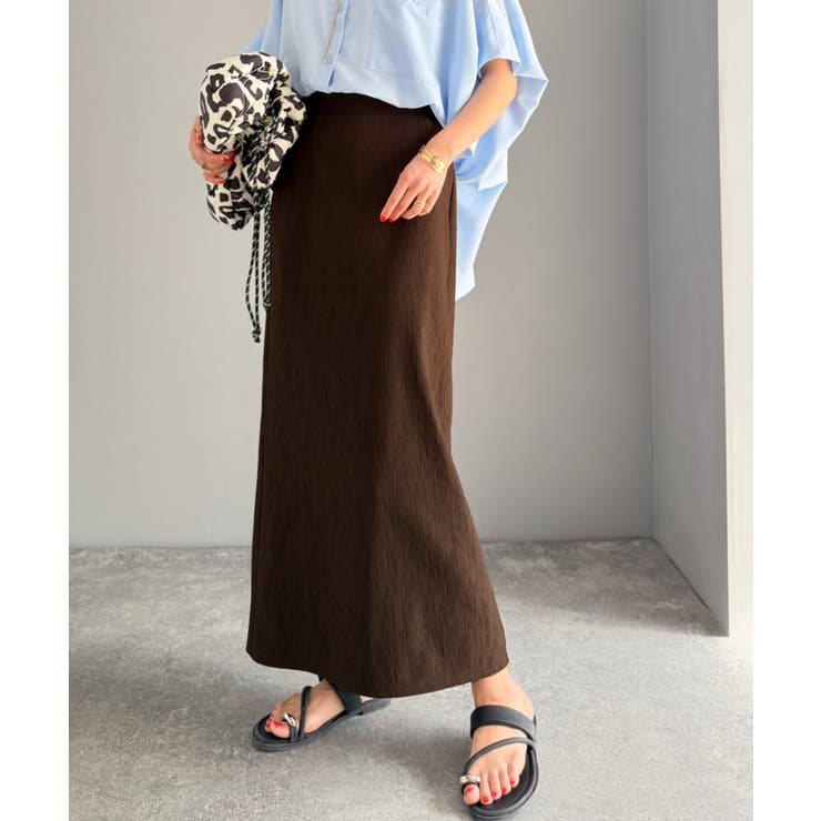 ブラウン | 【吸水速乾 防シワ機能付き】お手入れラクチン♪縦ライン強調で、すっきり細見え。ウ… | Classical Elf 