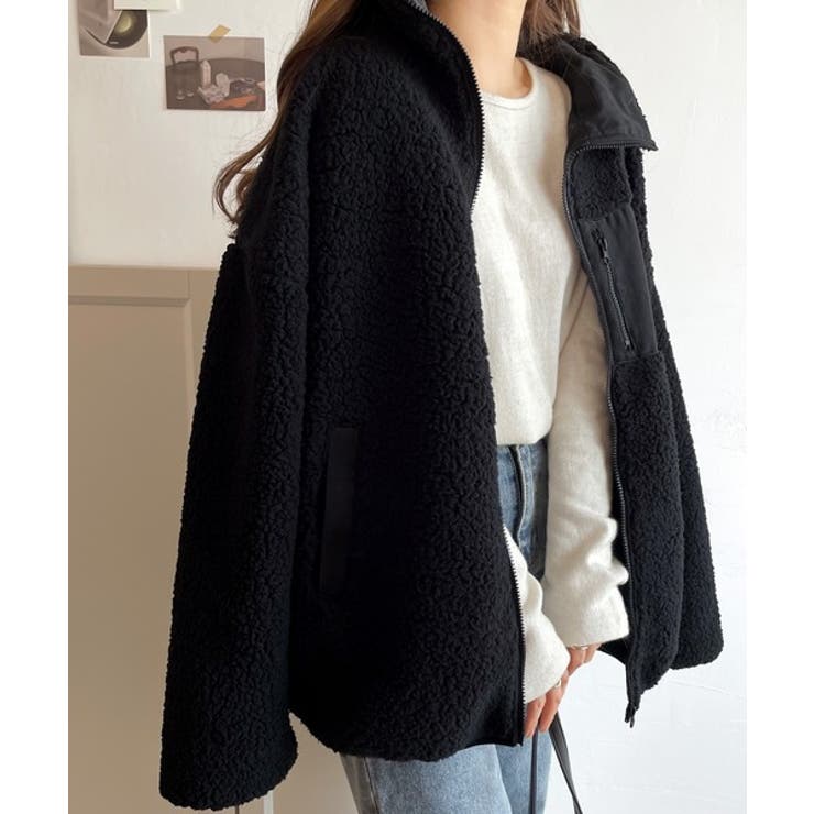 ゆるもこボアに癒され。ビッグシルエットボアブルゾン[品番