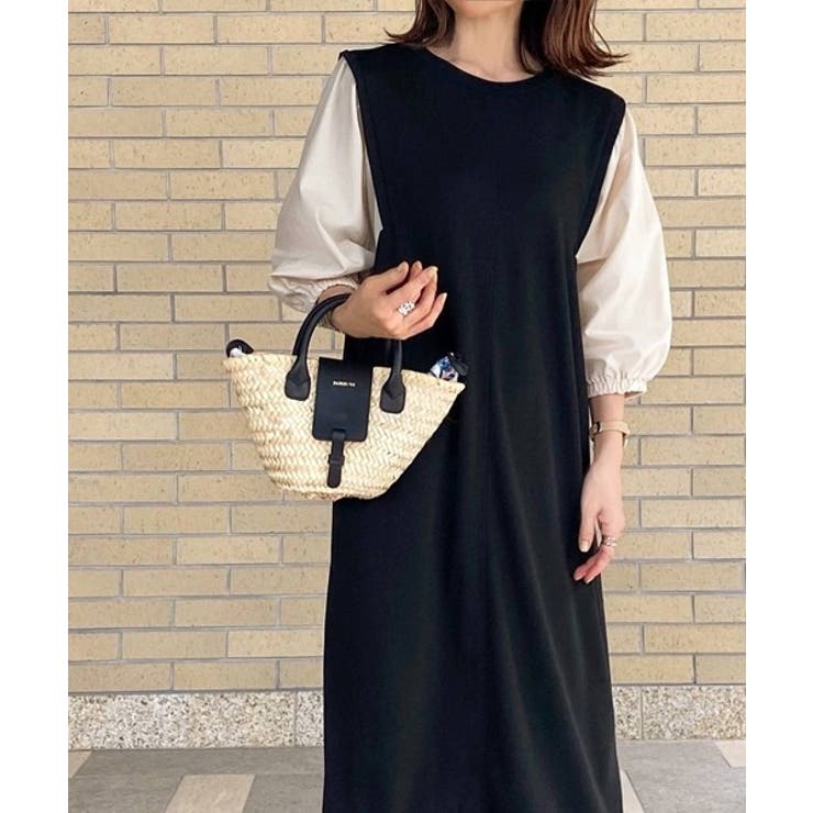 旬顔、ぽわん袖。異素材ドッキングワンピース | Classical Elf  | 詳細画像3 