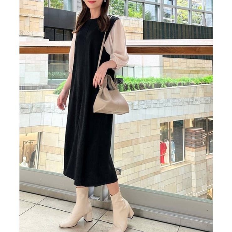 旬顔、ぽわん袖。異素材ドッキングワンピース | Classical Elf  | 詳細画像7 