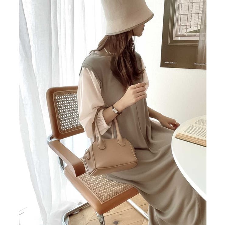 旬顔、ぽわん袖。異素材ドッキングワンピース | Classical Elf  | 詳細画像31 