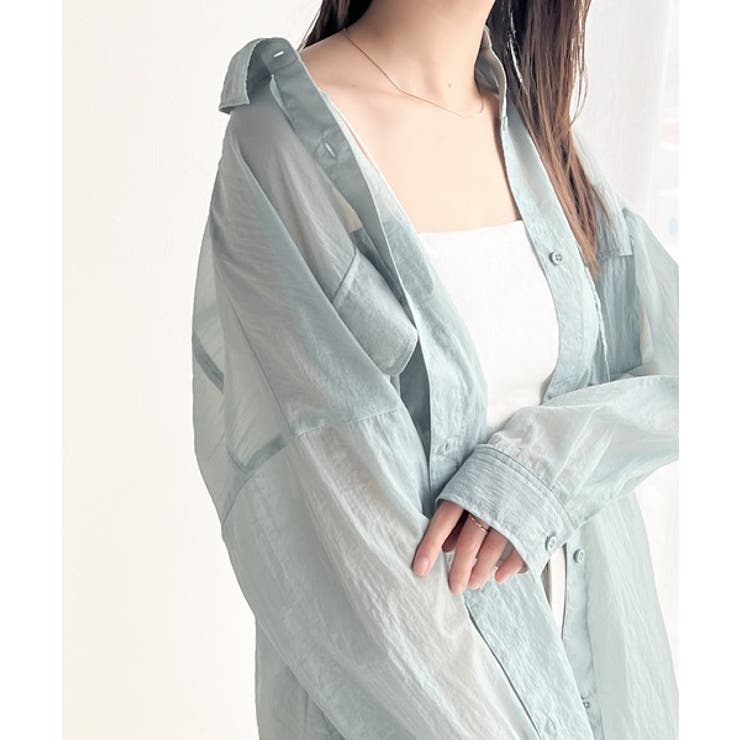 リラックスムード溢れるオーバーサイズ。立体胸ポケットシアーシャツ | Classical Elf  | 詳細画像17 